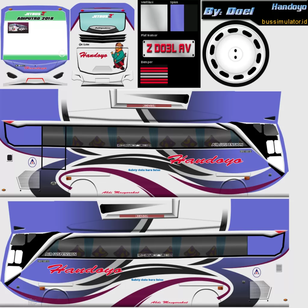 Handoyo Blangkon HD livery bussid hd jernih