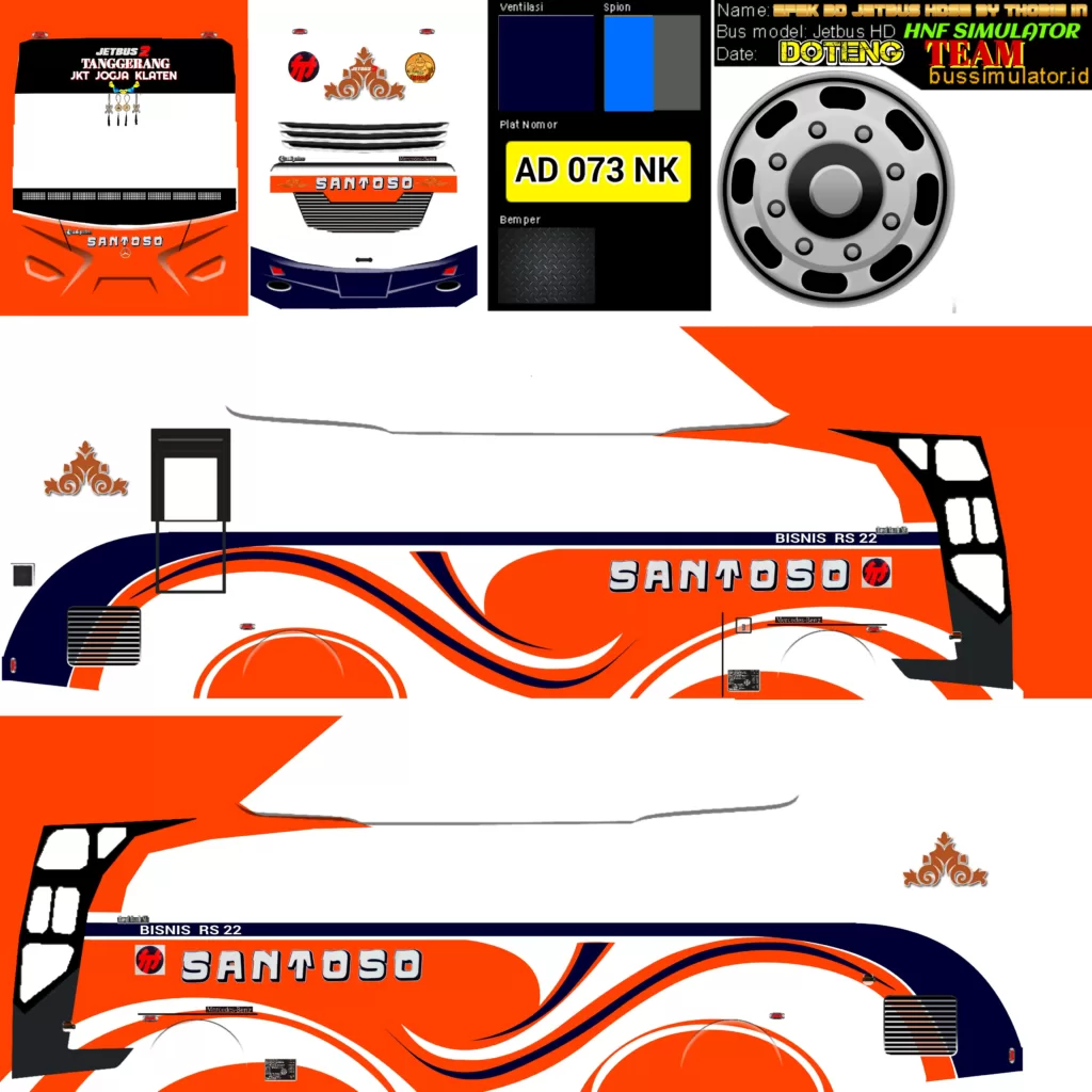 SANTOSO HD mod livery bussid