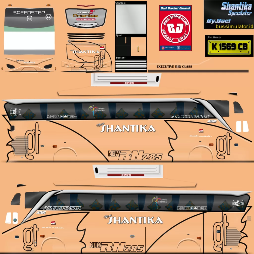 Shantika HD kumpulan mod livery bussid terkeren